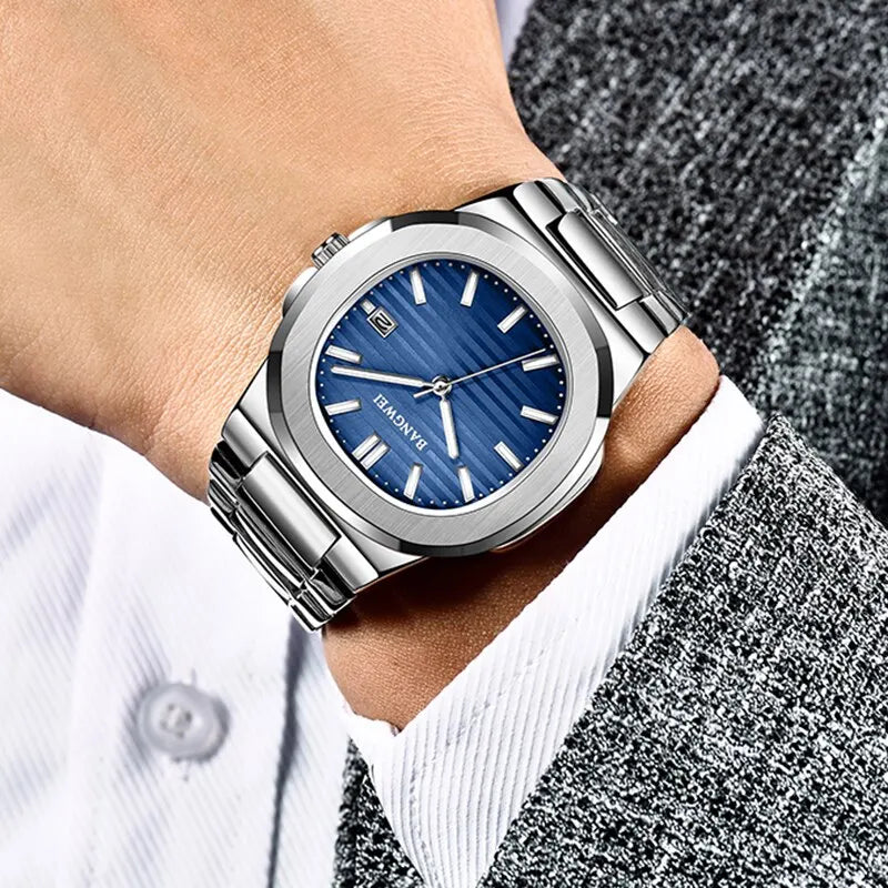 Poedagar Luxury Watch Business Waterproof Male Watch Luminous Date Stainless
