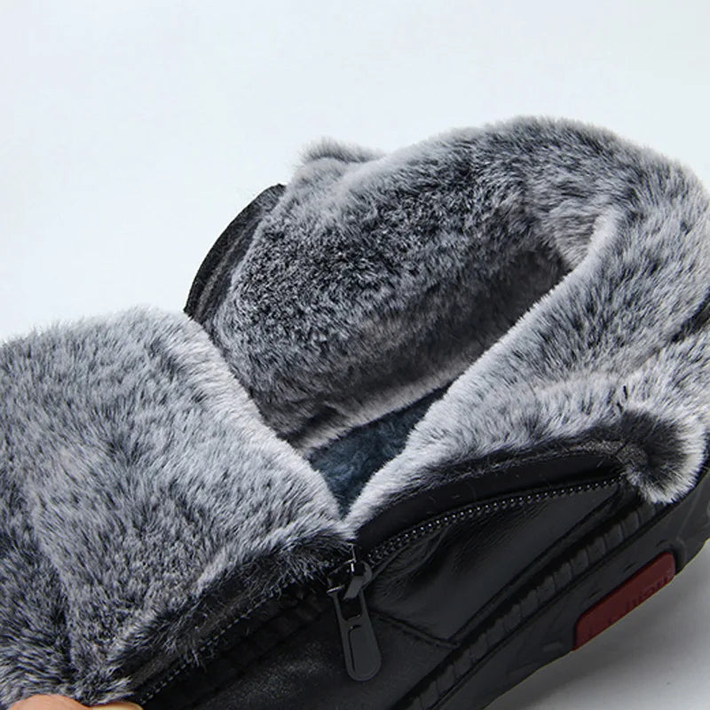 Women's Waterproof Non-slip Cotton Leather Boots