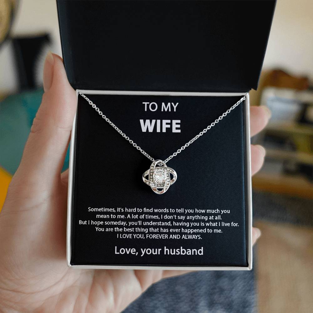 Love Knot Necklace - To My Wife