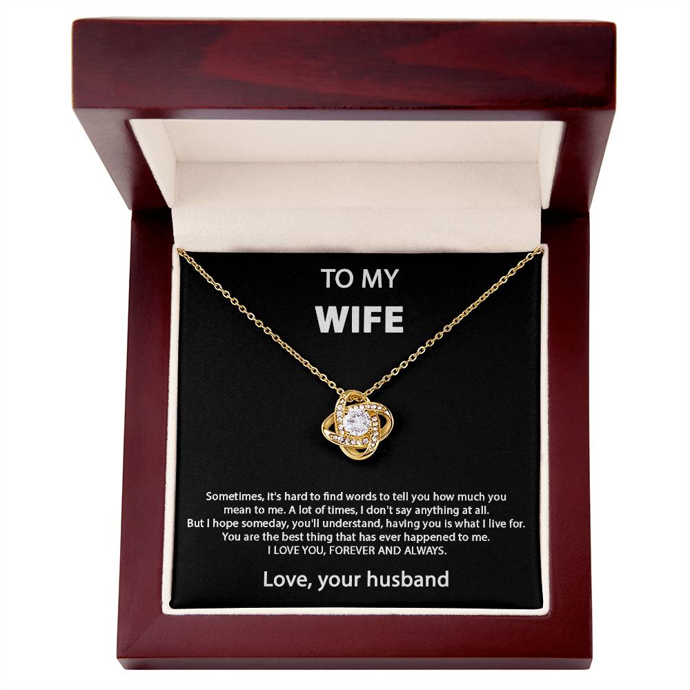 Love Knot Necklace - To My Wife