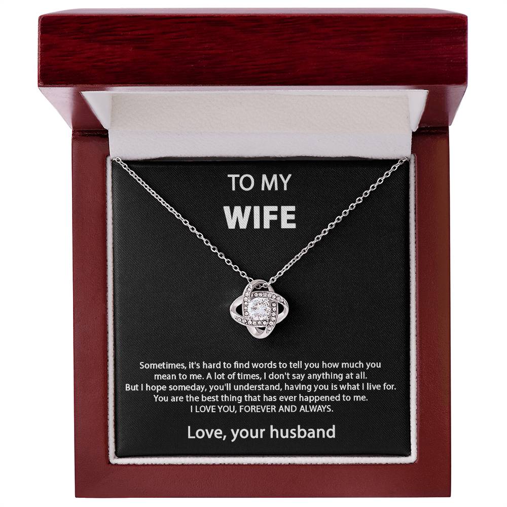Love Knot Necklace - To My Wife