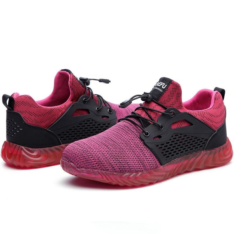 Lightweight safety Shoes with steel toe cap design