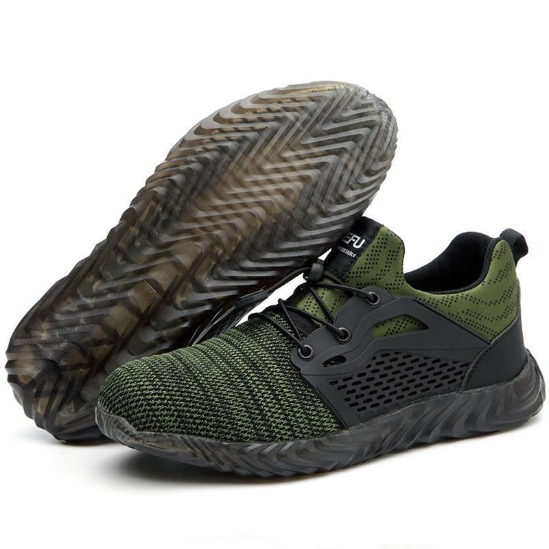 Lightweight safety Shoes with steel toe cap design