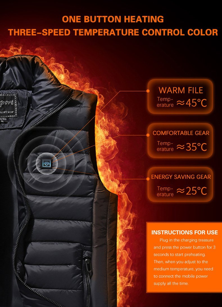 (Last day promotion-50% OFF) Unisex Warming Heated Vest