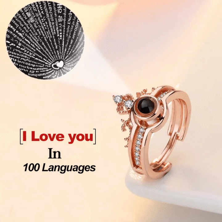 100 LANGUAGES "I LOVE YOU" RING, NECKLACE - FREE SHIPPING