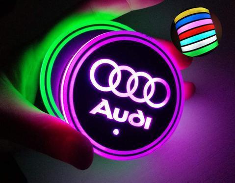 LED CAR LOGO CUP LIGHTS 7 COLORS CHANGING (2 PCS)