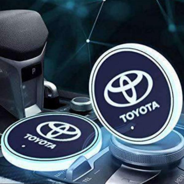 LED CAR LOGO CUP LIGHTS 7 COLORS CHANGING (2 PCS)