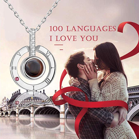 100 LANGUAGES "I LOVE YOU" RING, NECKLACE - FREE SHIPPING