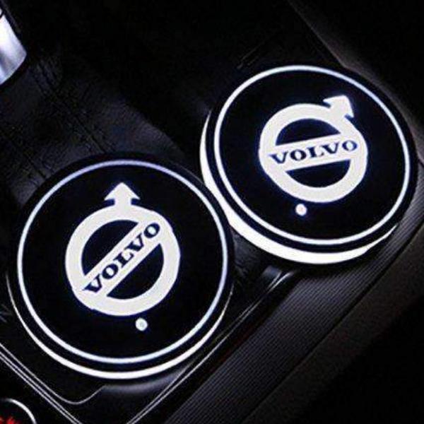 LED CAR LOGO CUP LIGHTS 7 COLORS CHANGING (2 PCS)