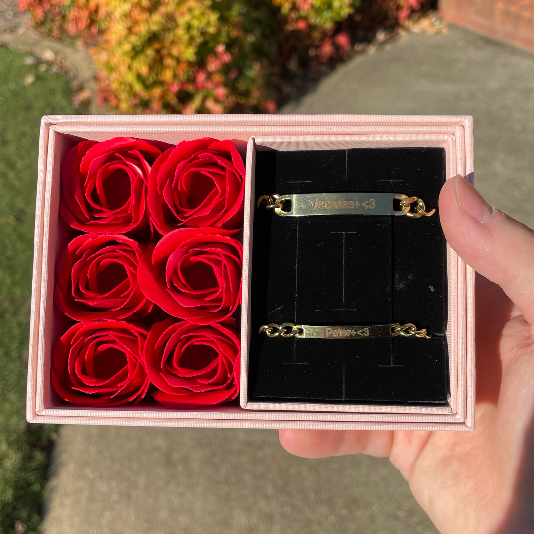 COUPLES ENGRAVED BRACELET SET