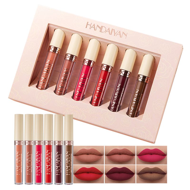 6Pcs Set Long Lasting Matte Liquid Lipgloss