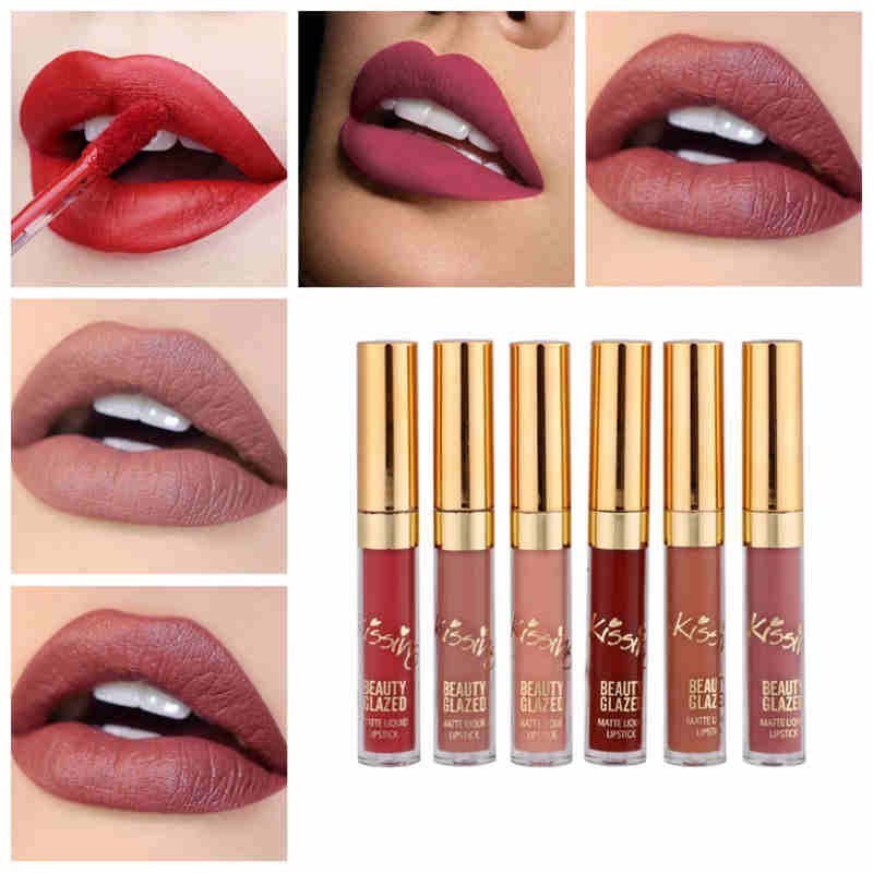 6Pcs Set Long Lasting Matte Liquid Lipgloss