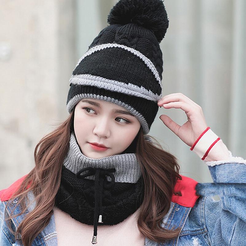 3PCS Womens Winter Scarf Set