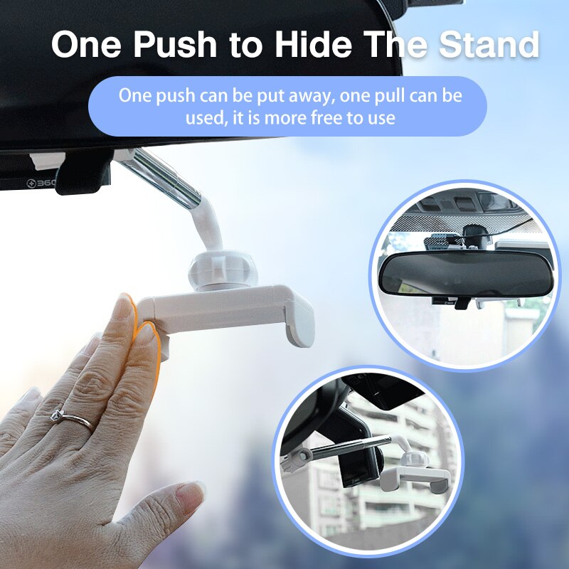 360Âș Retractable Rearview Phone Mount
