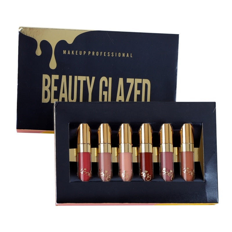 6Pcs Set Long Lasting Matte Liquid Lipgloss