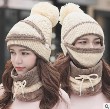 3PCS Womens Winter Scarf Set