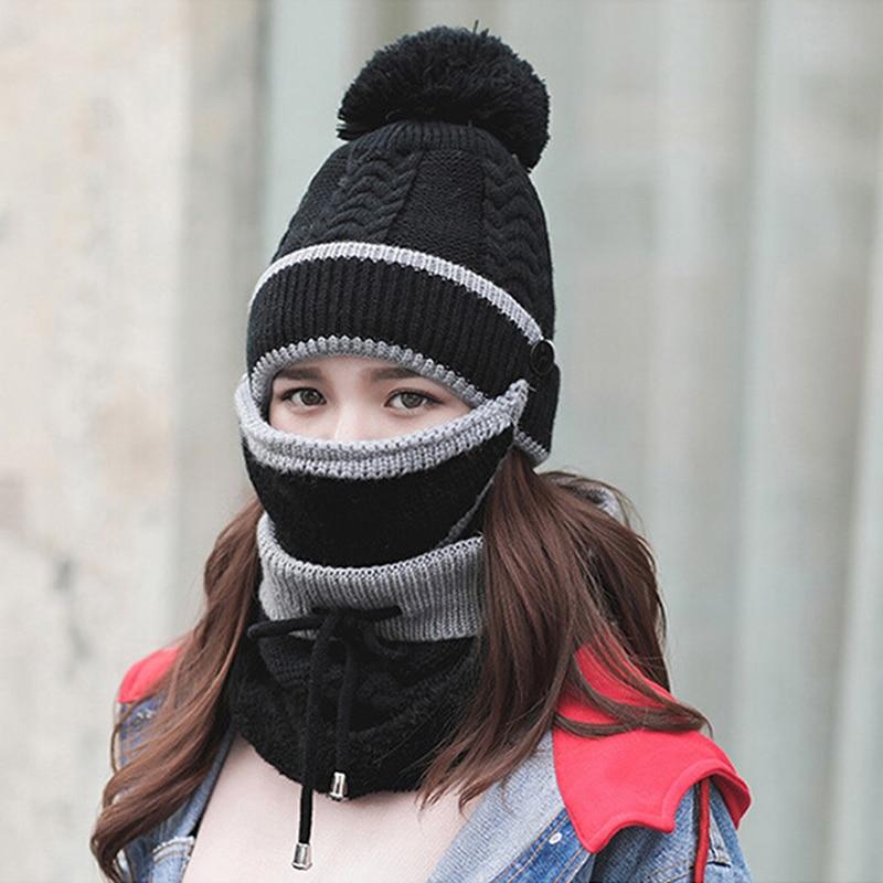 3PCS Womens Winter Scarf Set