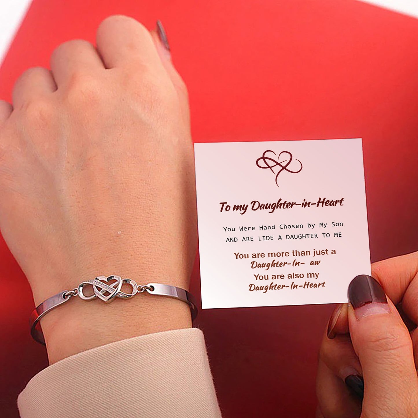 FOREVER LINKED TOGETHER DOUBLE HEART BRACELET