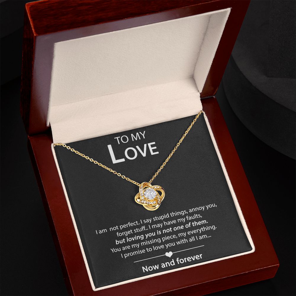 WHITE GOLD NECKLACE - WITH REAL ROSE - TO MY LOVE