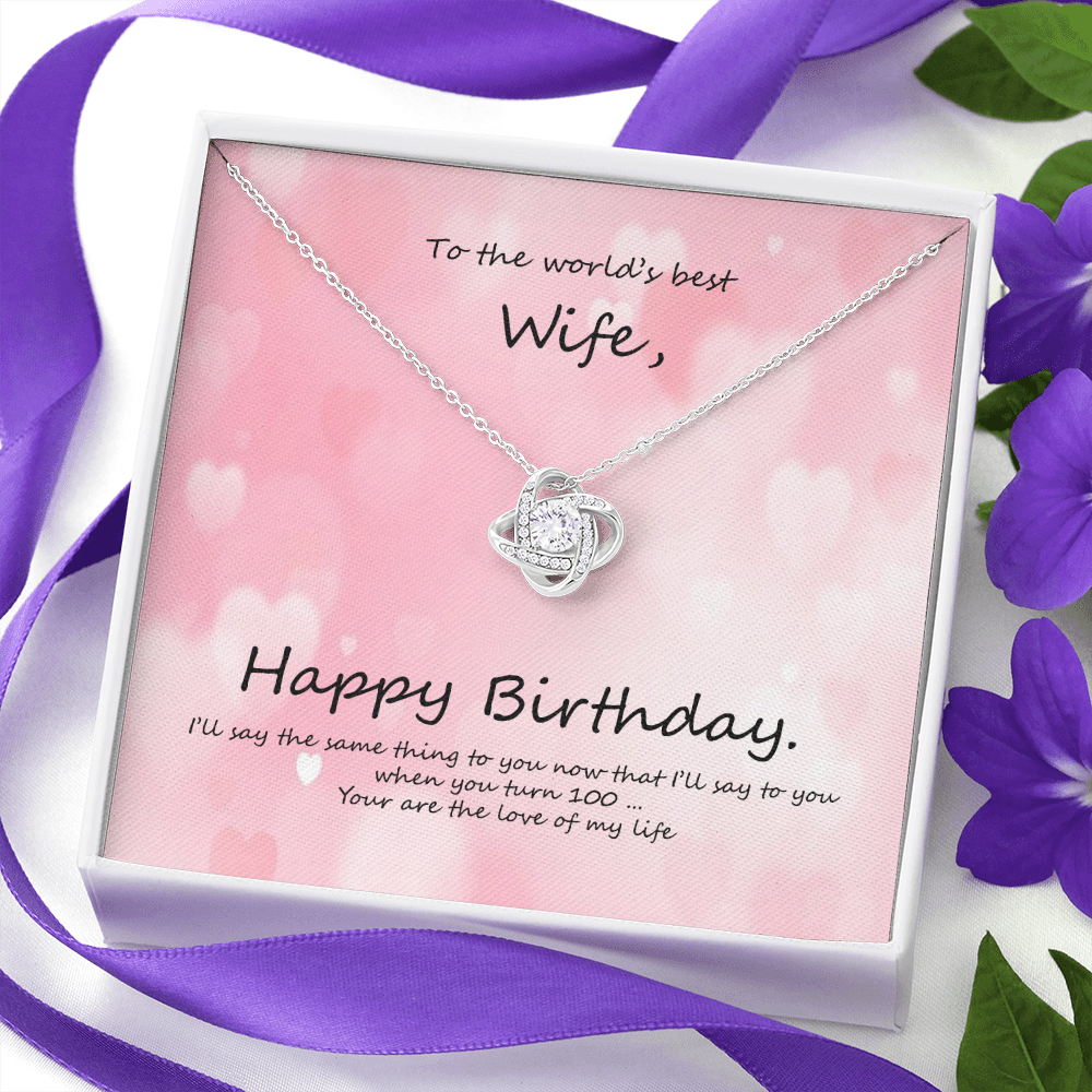 Birthday Knot Necklace for Wife