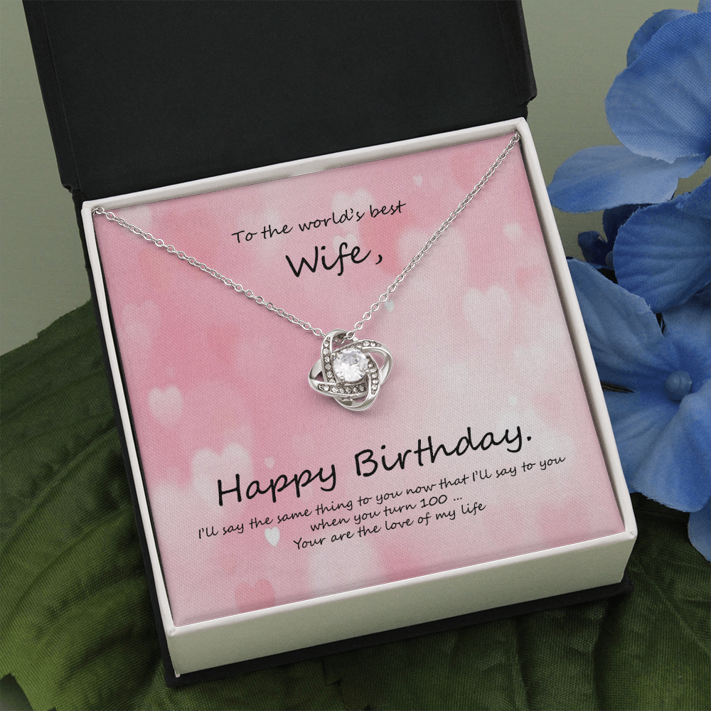 Birthday Knot Necklace for Wife