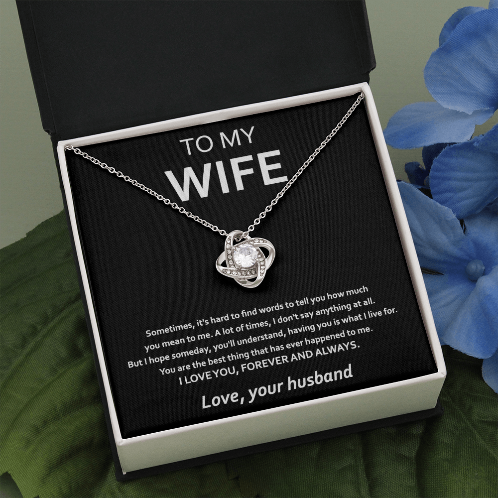 Anniversary Gift For Wife From Husband, Birthday Gift For Her, Wife Gift, Necklaces For Women, The Love Knot Necklace for Wife