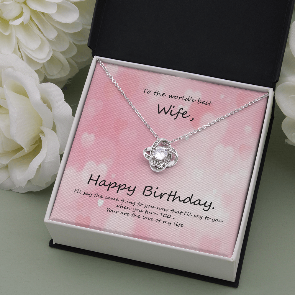 Birthday Knot Necklace for Wife