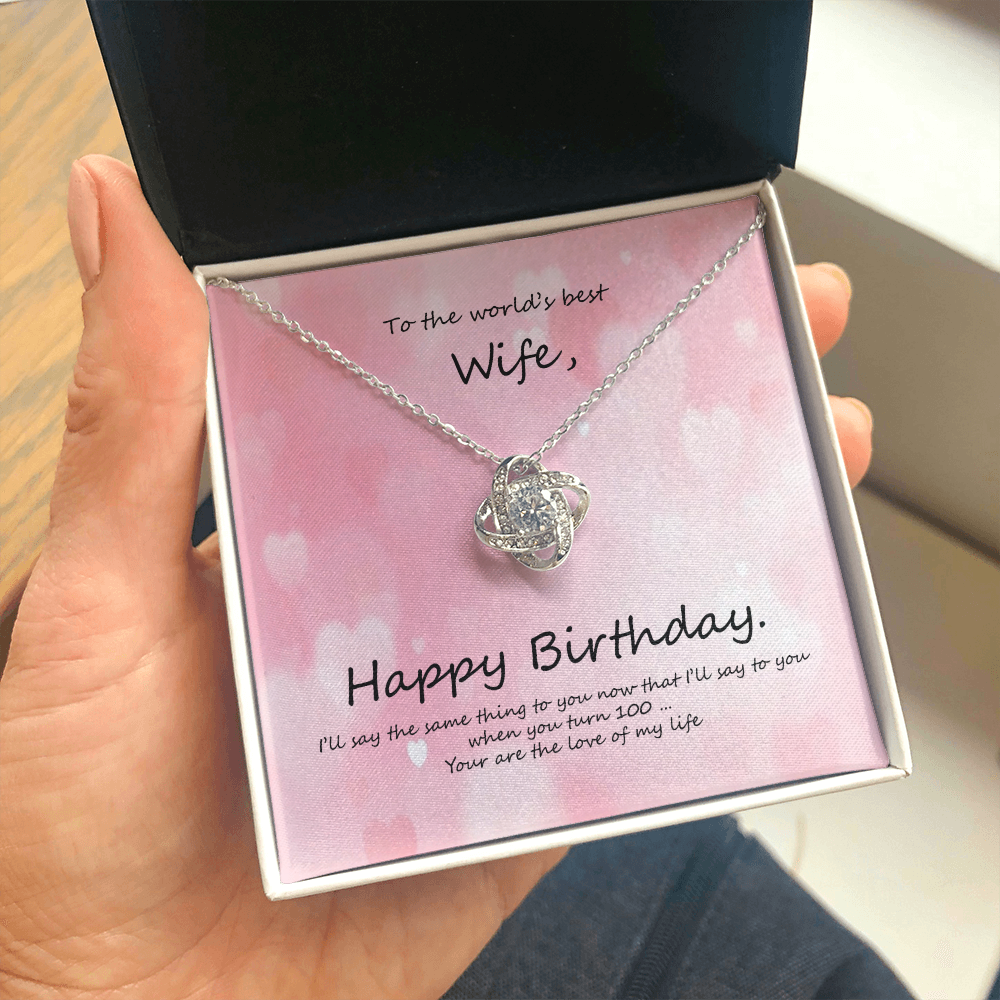 Birthday Knot Necklace for Wife