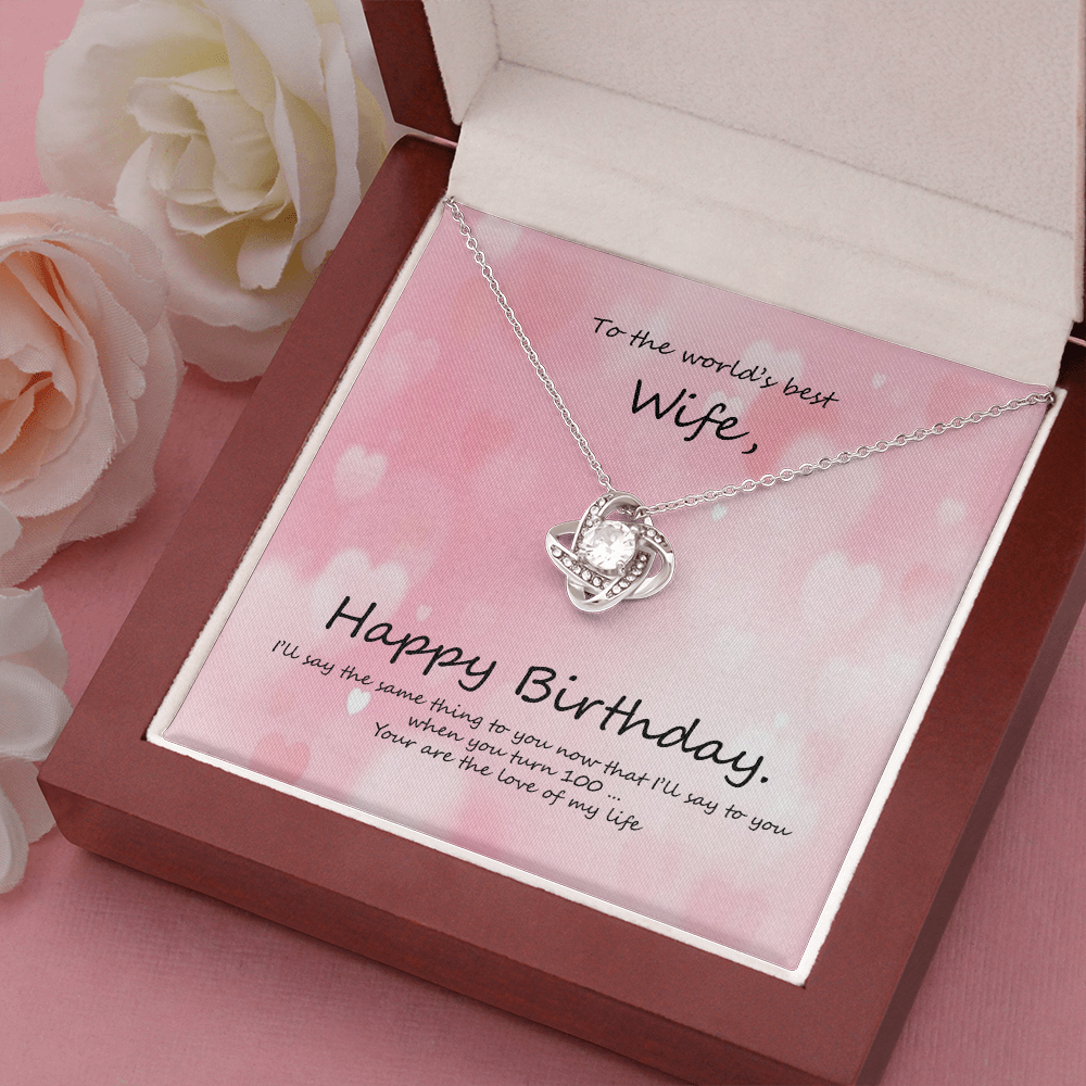 Birthday Knot Necklace for Wife