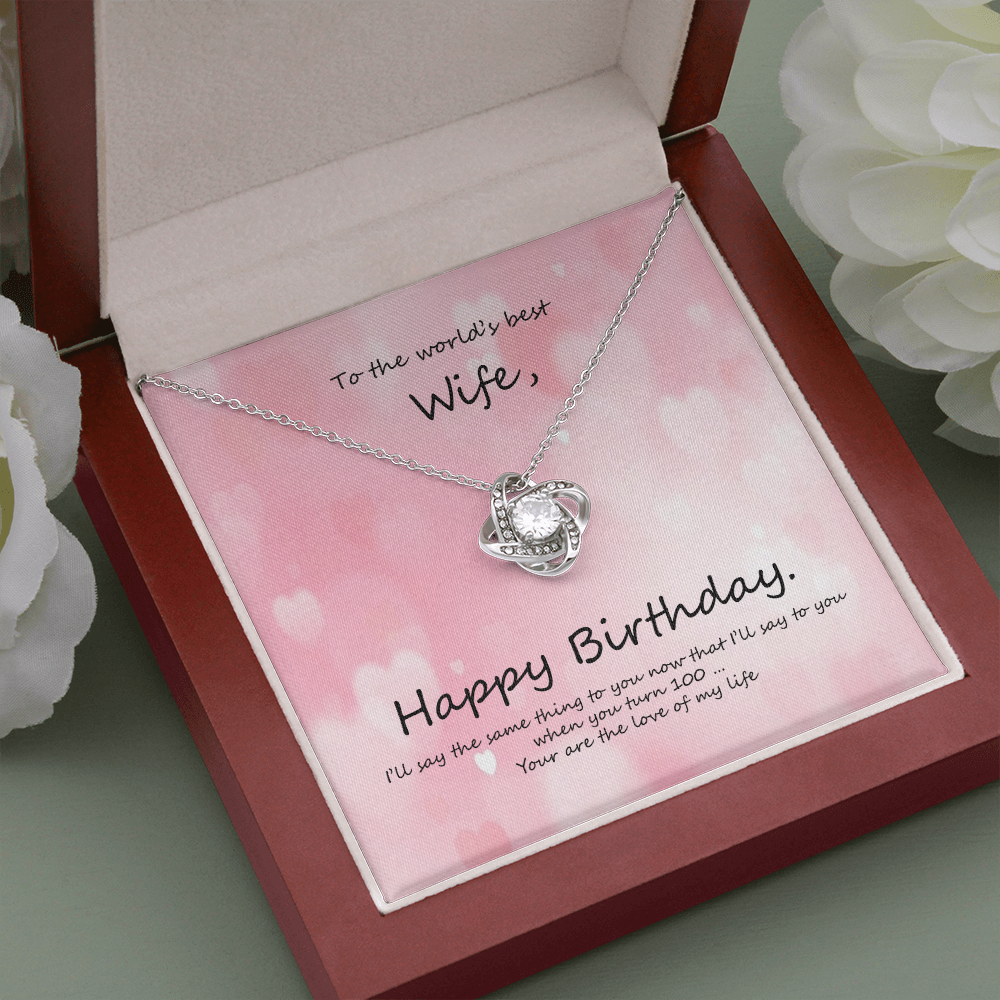 Birthday Knot Necklace for Wife