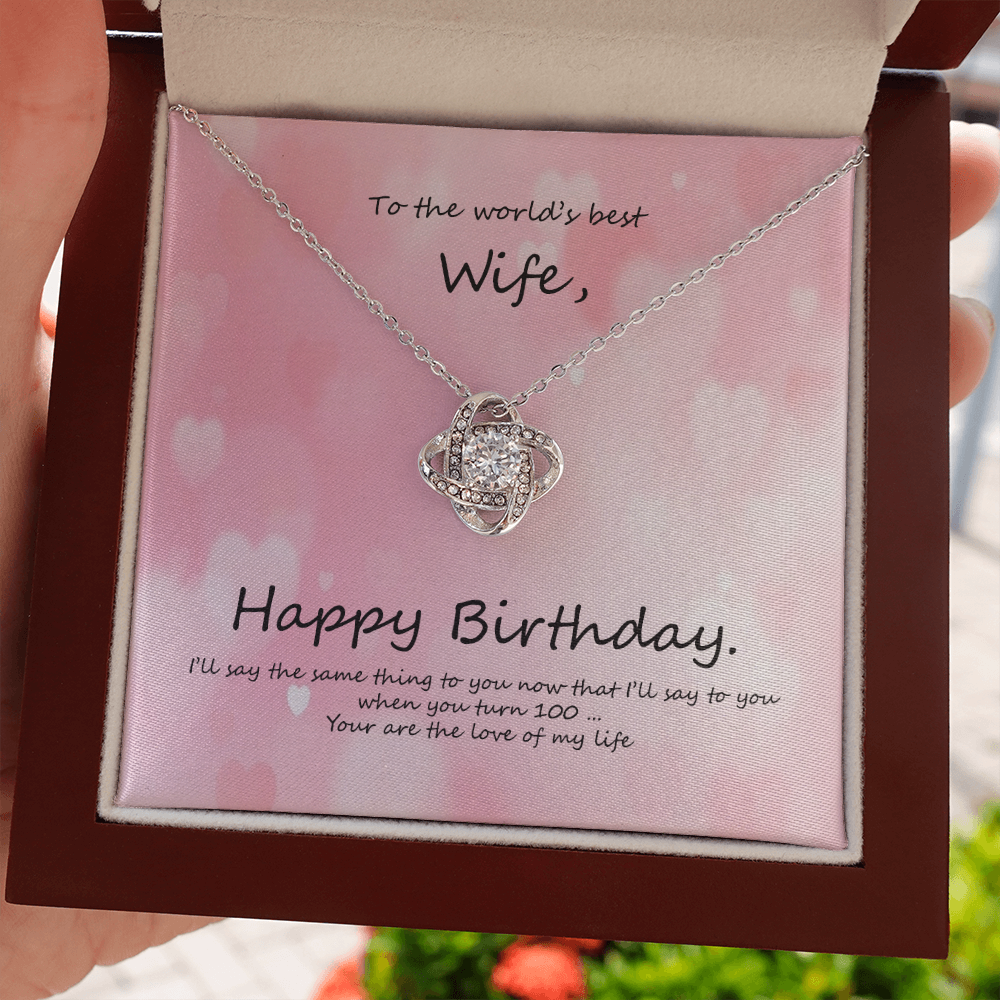 Birthday Knot Necklace for Wife