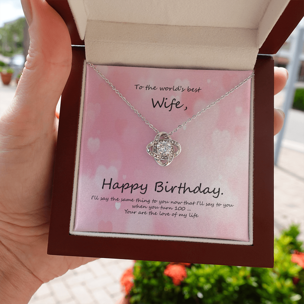 Birthday Knot Necklace for Wife