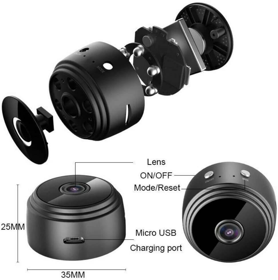 1080P MINI WIFI SECURITY CAMERA with NIGHT VISION + BABY MONITOR + MOTION DETECTOR