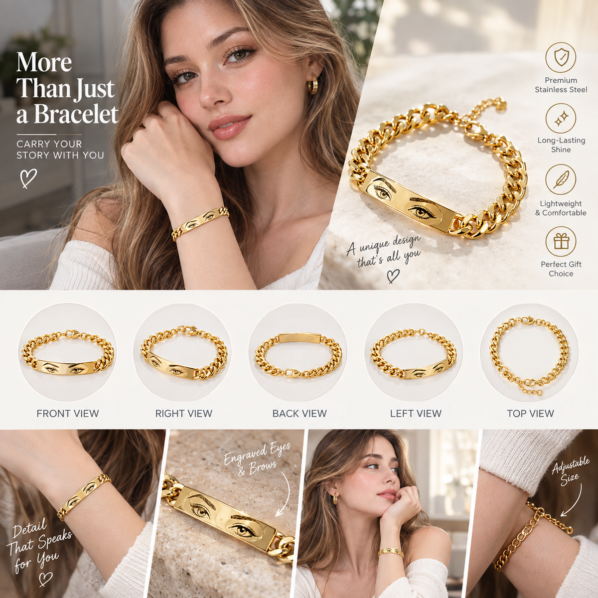 Personalized Eye Photo Bracelet
