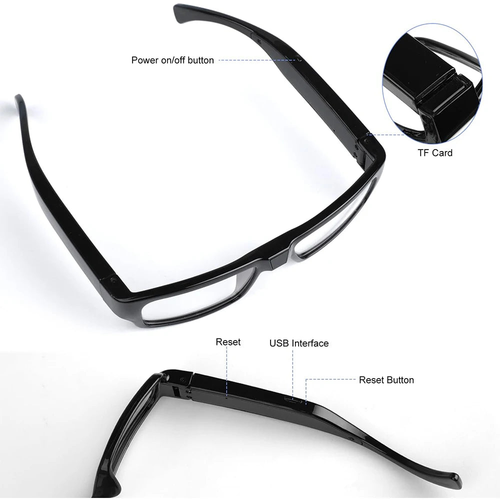 Smart 1080P Camera Glasses – Hands-Free Video Recording Eyewear