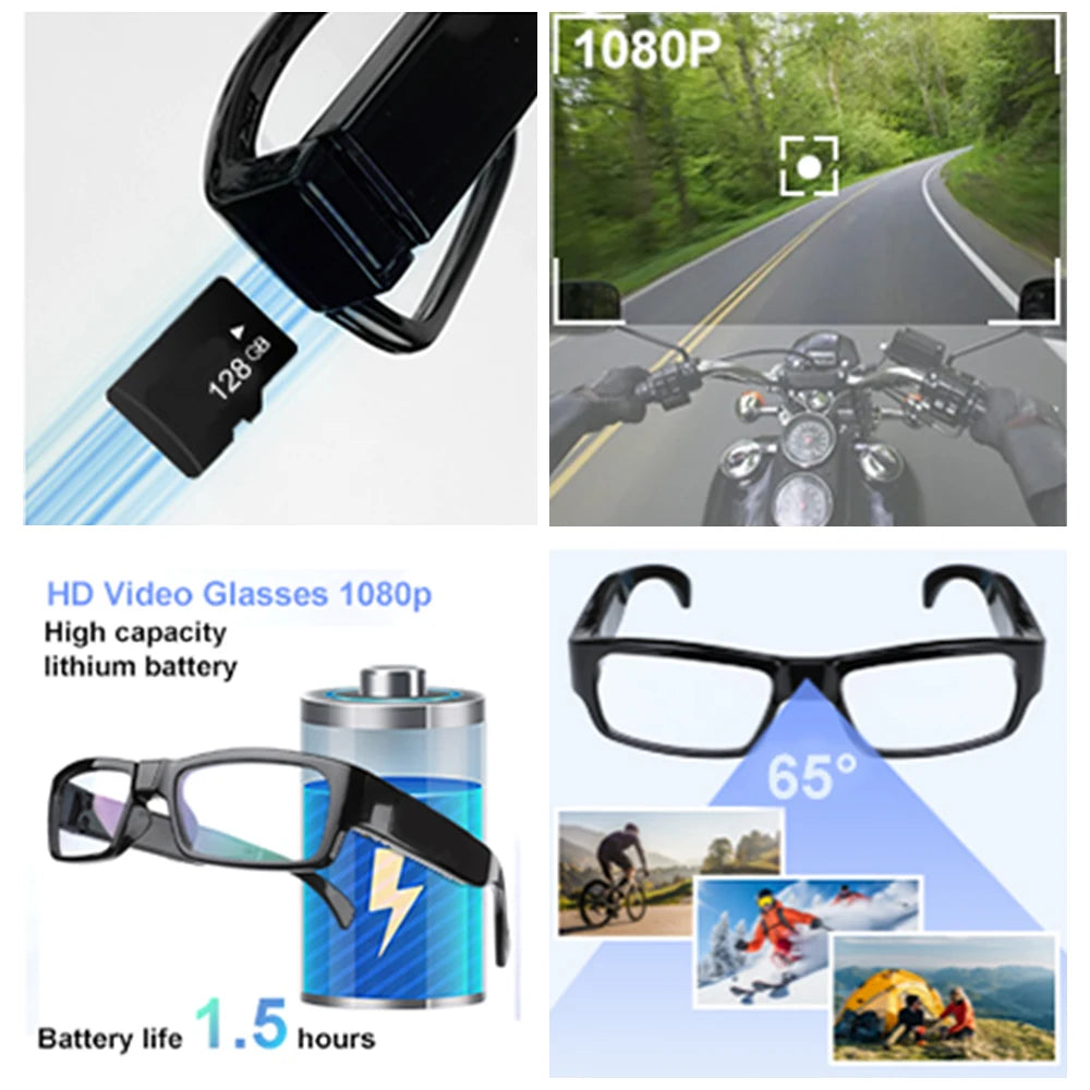 Smart 1080P Camera Glasses – Hands-Free Video Recording Eyewear