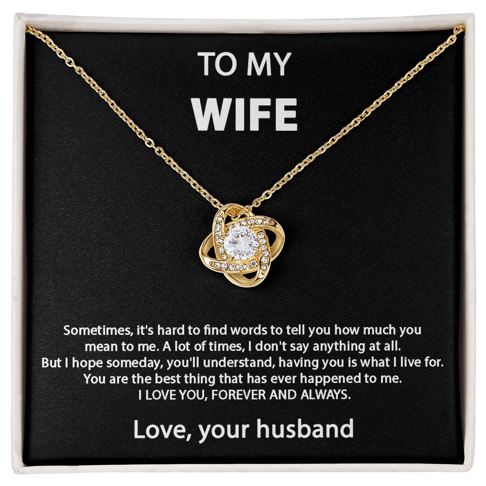 Love Knot Necklace - To My Wife