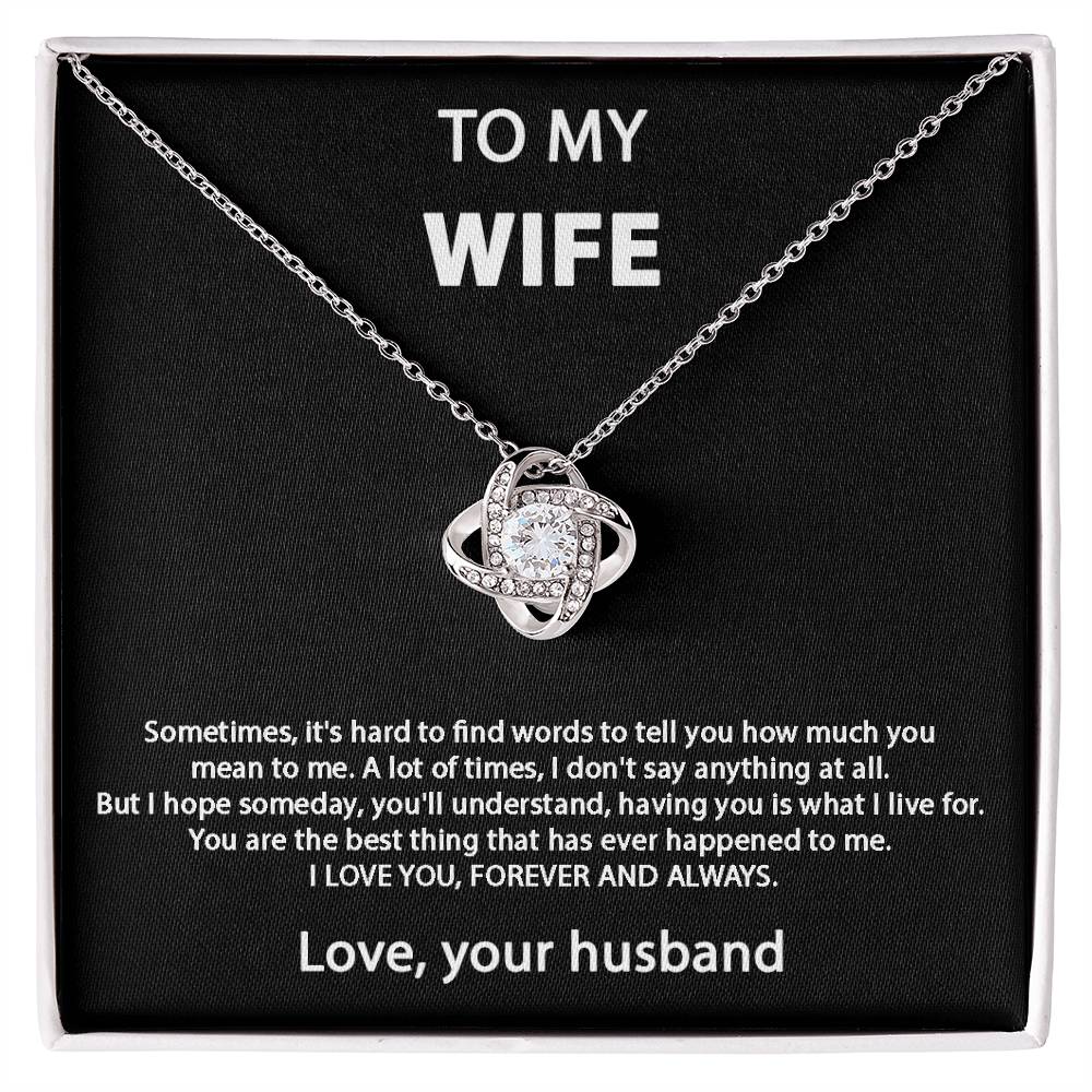 Love Knot Necklace - To My Wife