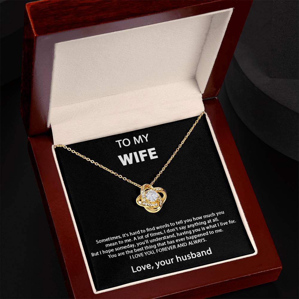 Love Knot Necklace - To My Wife