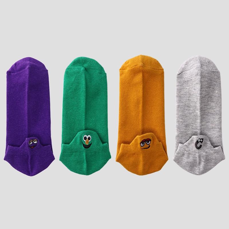 Embroidered Happy Socks (LAST DAY PROMOTION, UP TO 70% OFF)