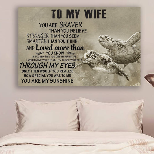 TURTLE POSTER - TO WIFE - YOU ARE BRAVER VS1