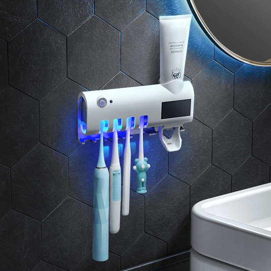 Anti-bacterial UV Light Toothbrush Holder