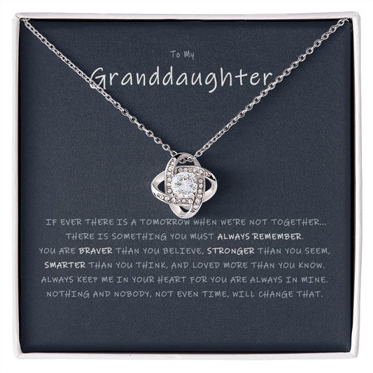 LOVE KNOT NECKLACE - GRANDDAUGHTER - NEW
