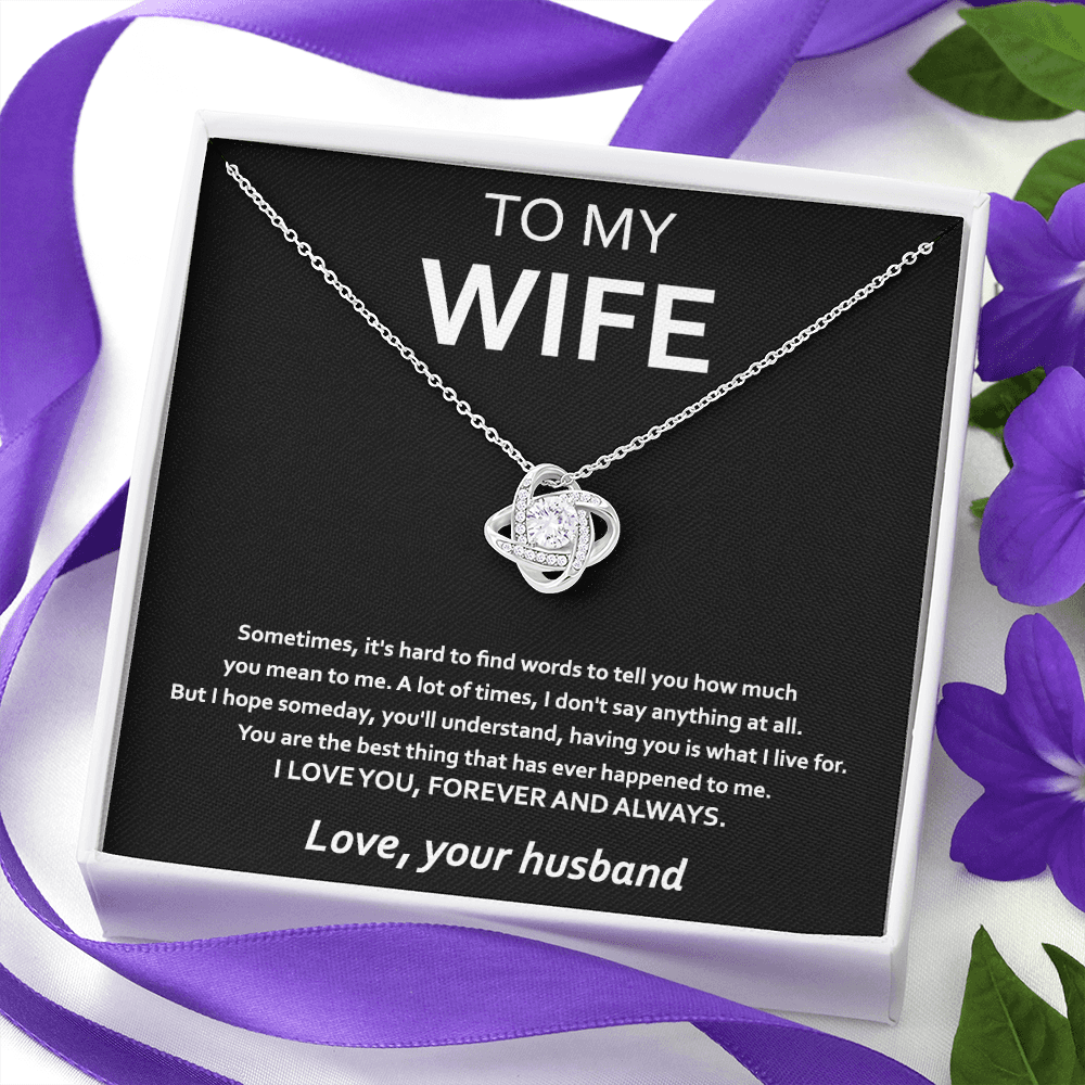 Anniversary Gift For Wife From Husband, Birthday Gift For Her, Wife Gift, Necklaces For Women, The Love Knot Necklace for Wife