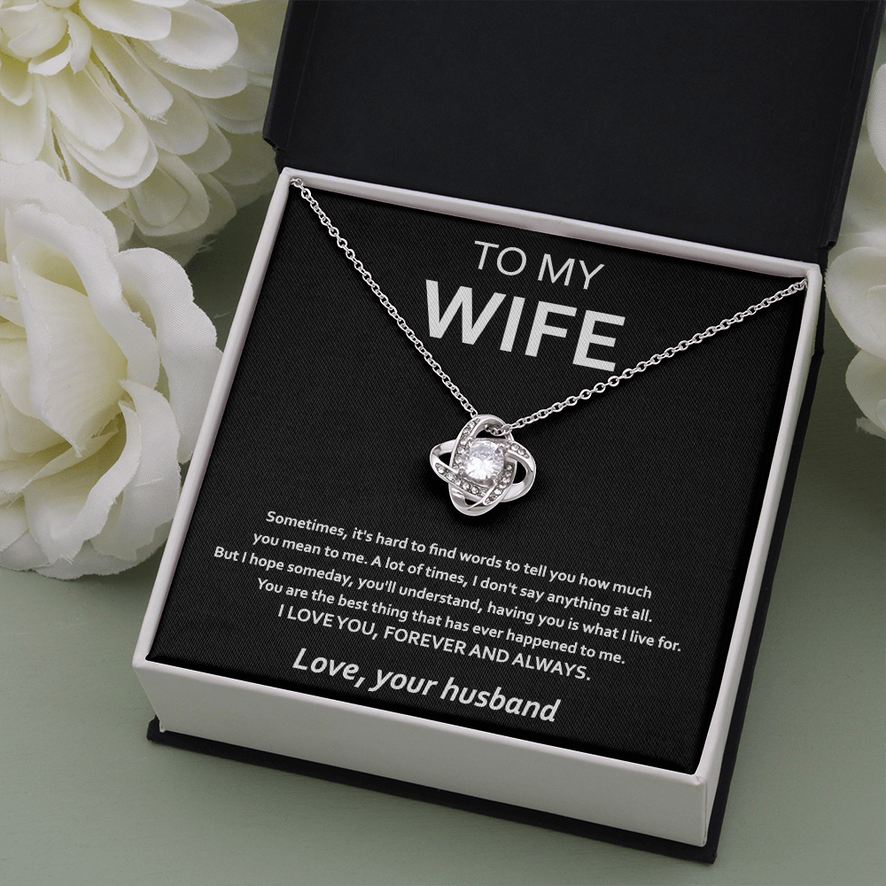Anniversary Gift For Wife From Husband, Birthday Gift For Her, Wife Gift, Necklaces For Women, The Love Knot Necklace for Wife