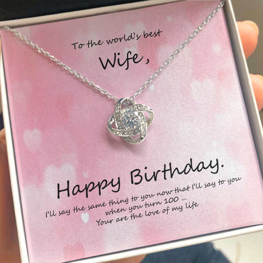 Birthday Knot Necklace for Wife