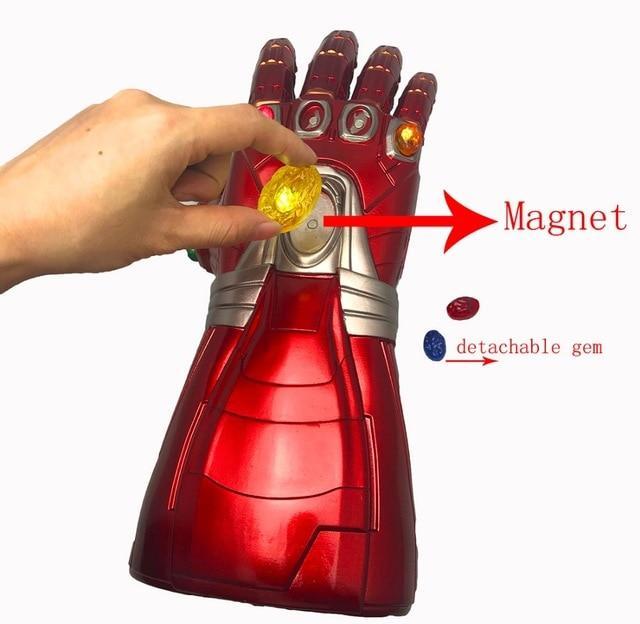 Avengers Endgame Iron Man Gauntlet Gloves Stone (Detachable)